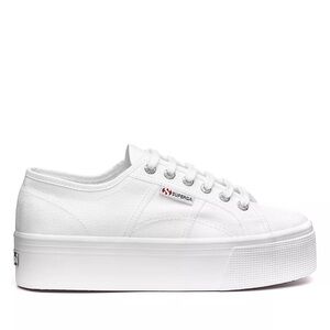 Superga Women's White Platform Sneakers Superga 2790 platform canvas sneaker